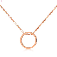 Frauen Choker Rose Gold Kreis Halskette Anhänger